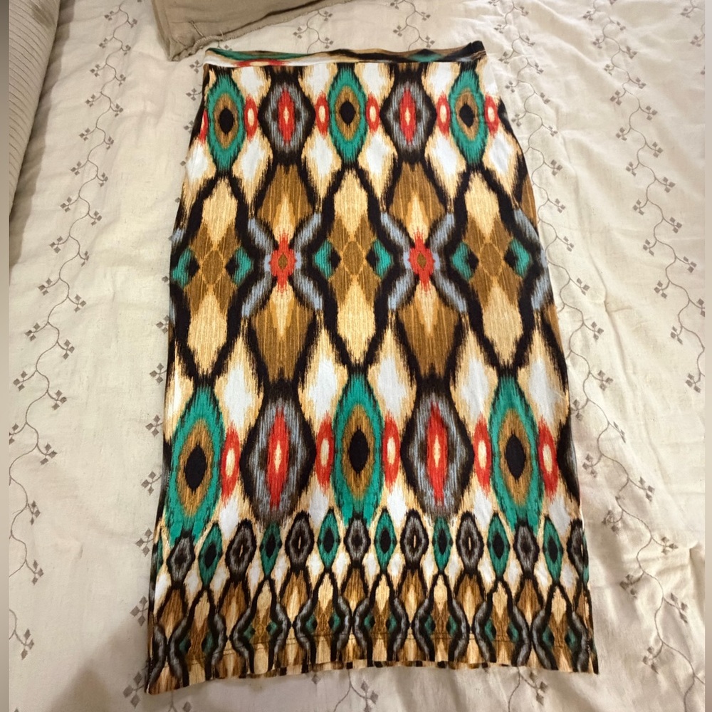 Matty M Geometric Pattern Pencil Skirt size M Like New